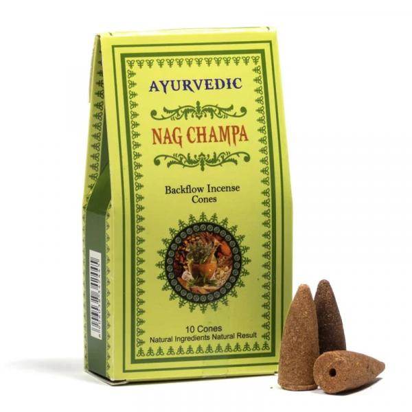 Nag Champa - Backflow & Rückfluss Räucherkegel - Ayurvedic